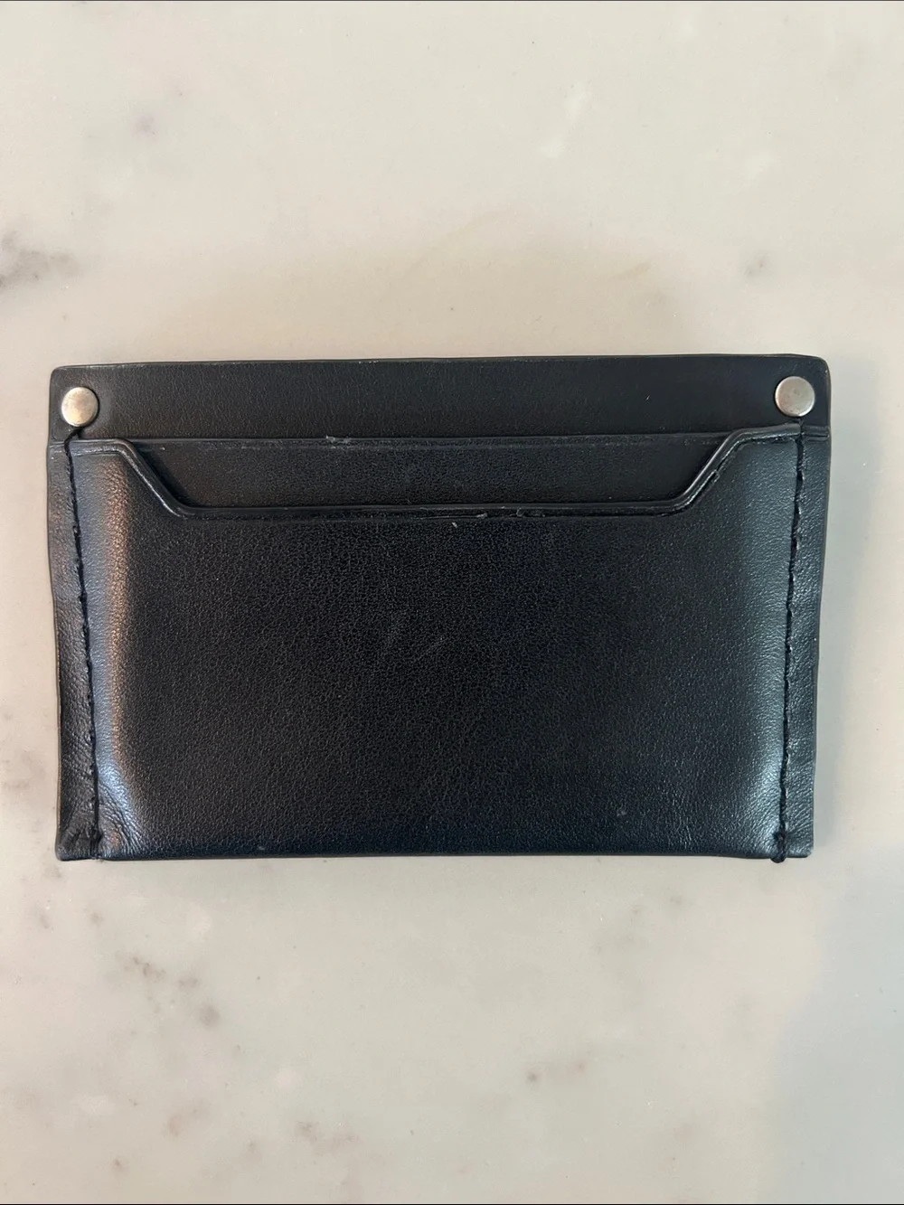 Jacquemus Black Leather Card Holder with Silver Hardware